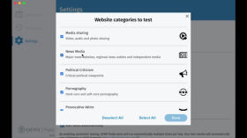 Категорії веб-сайтів, що тестуються OONI Probe