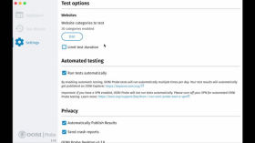 Налаштування програми OONI Probe